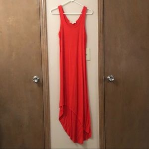 Michael Kors Coral Asymmetrical Maxi Dress